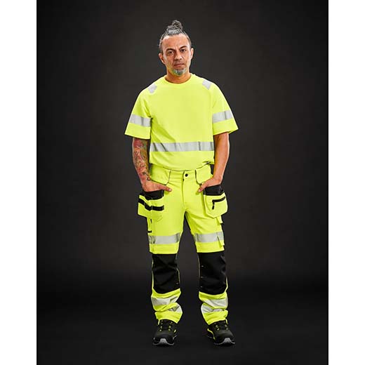 Elevate Håndverksbukse KL2, Gul/Svart 7 Elevate Håndverksbukse KL2, Gul/Svart - Bilde 7