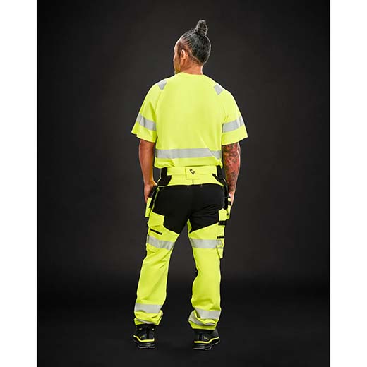 Elevate Håndverksbukse KL2, Gul/Svart 6 Elevate Håndverksbukse KL2, Gul/Svart - Bilde 6