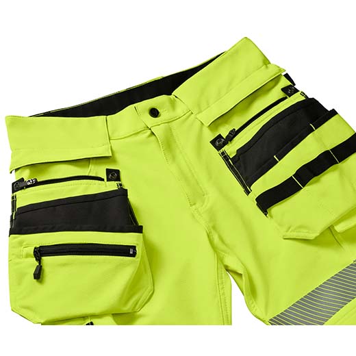 Elevate Håndverksbukse KL2, Gul/Svart 8 Elevate Håndverksbukse KL2, Gul/Svart - Bilde 8